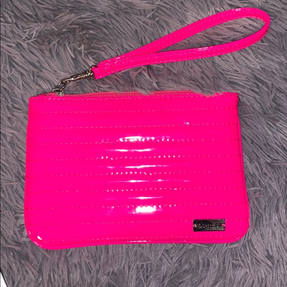 Express Hot Pink Patent Leather Wristlet!